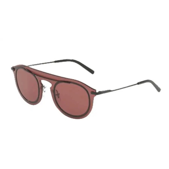 $350 Dolce&Gabbana Round Sunglasses Bordeaux Frame Smoke Lens Made in Italy NWT - Picture 4 of 14